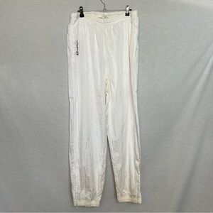 Vintage 80s Sergio Tacchini White Sporty Lined Lightweight Track Pants
